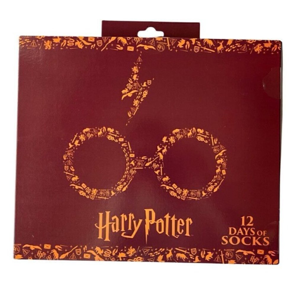 Harry Potter 12 Days Of Socks Crew & Low Cut Socks Shoe Size 4-10 - Picture 8 of 11